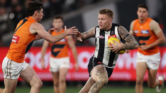 Jordan De Goey enhanced his reputation as a big-game player in the preliminary final. Picture: Michael Klein