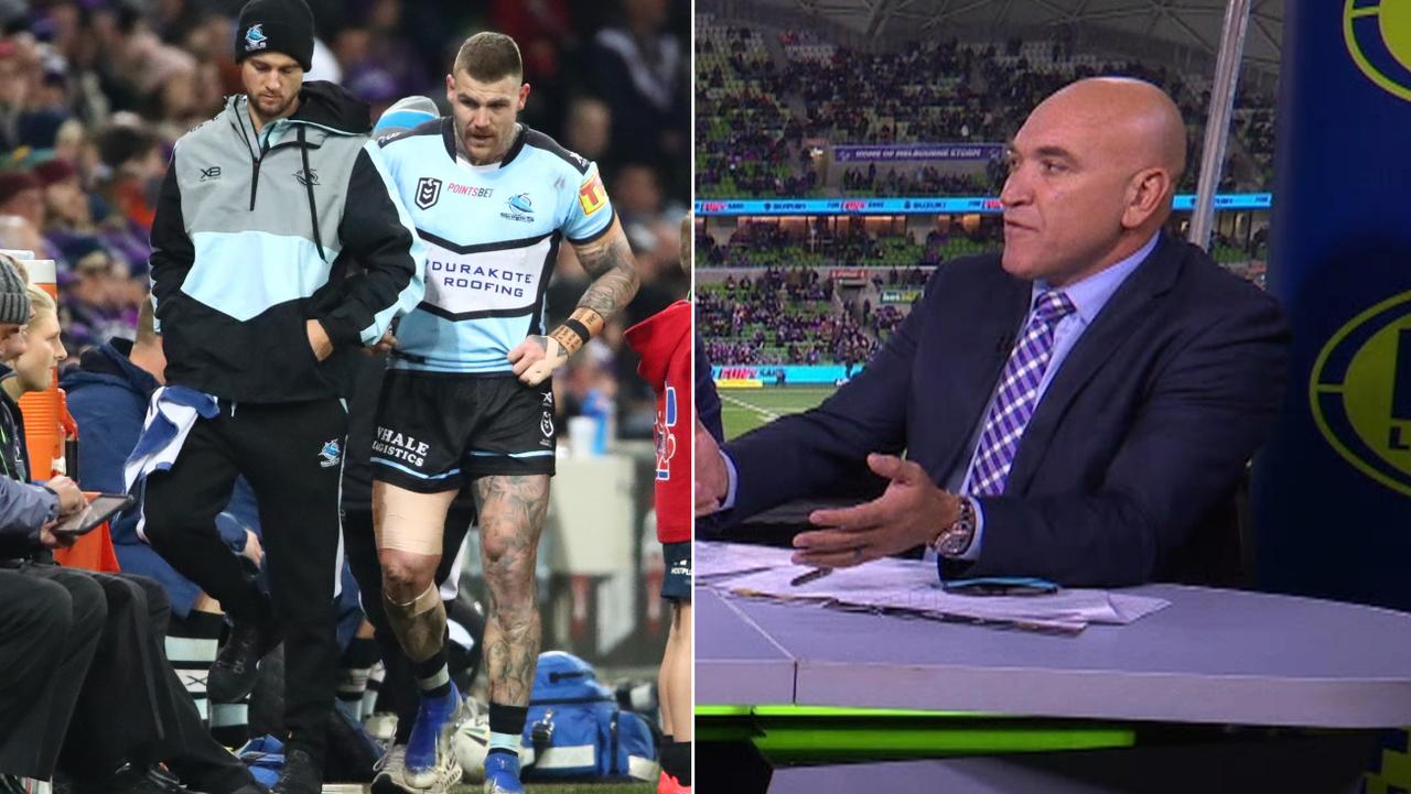 Gorden Tallis questioned whether Josh Dugan should play on after he sustained another injury against the Storm.