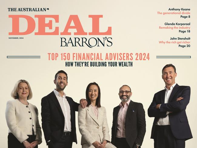 Laurel Moulynox, Richard Felice, Cathy Ding, Charlie Viola and Sean Abbott feature on the cover of The Deal/Barron’s Top 150 Financial Advsiers magazine for 2024.