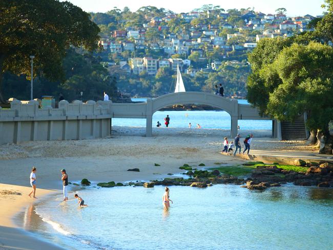 warm weather story at Balmoral Beach, interview about how great the warm weather is.