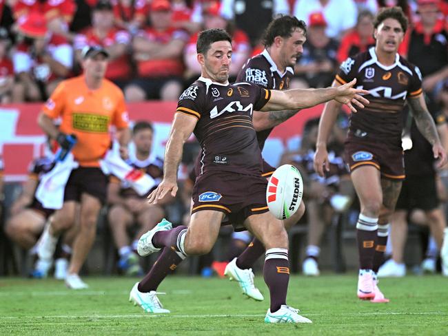 Ben Hunt controlled the match for the Broncos. Picture: Bradley Kanaris/Getty Images