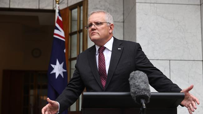 Just as the public was expecting more of politicians, Scott Morrison seemed keen to revert to business as usual. Picture: NCA NewsWire/Gary Ramage