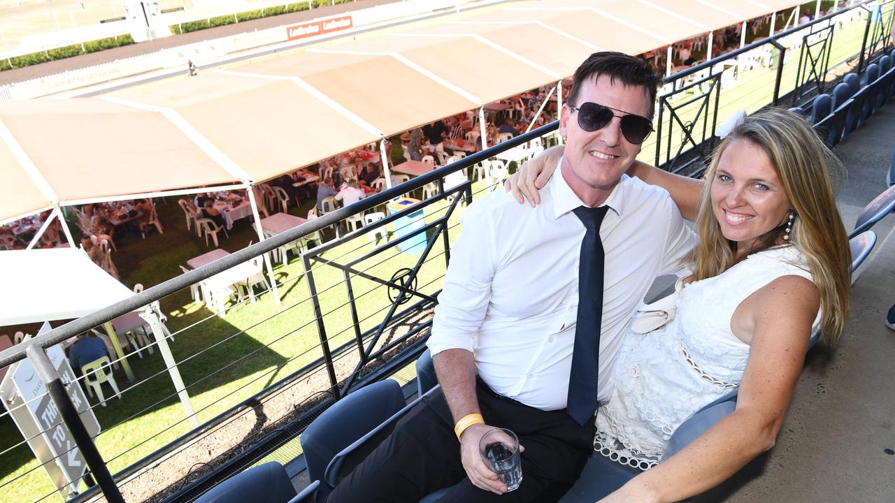 Dave Birse and Tania Humpris at the Darwin Turf Club Bridge Toyota Ladies' Day / Derby Day. Picture: KATRINA BRIDGEFORD