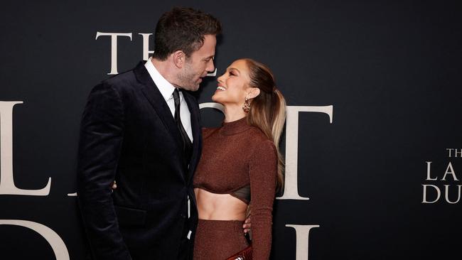 Ben and J Lo: Plenty of chemistry. Picture: AFP