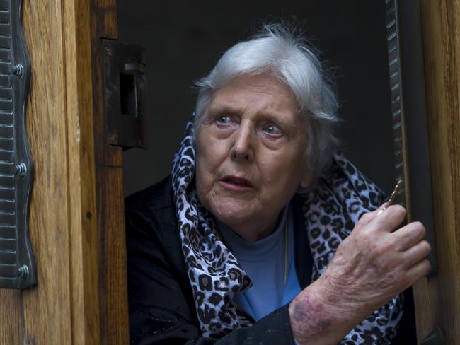 Supporter ... Margaret Pell arrives at the house of George Pell in Rome, Italy. Picture: David Mirzoeff.