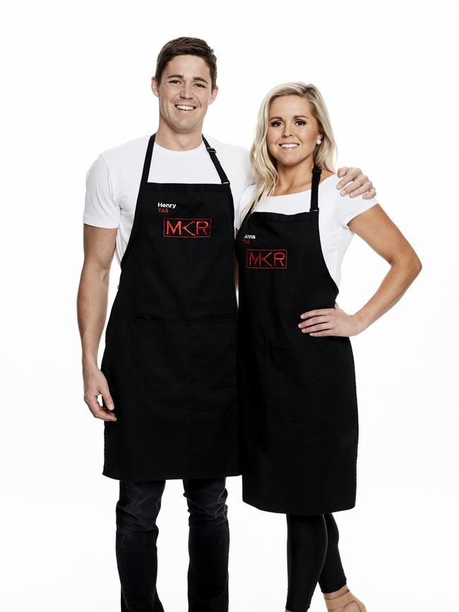 Tasmanian My Kitchen Rules contestants Henry and Anna Terry.