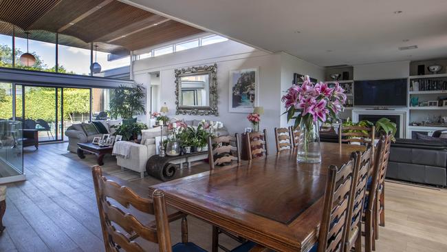 The living and dining area is bathed in natural light. Picture: David Geraghty