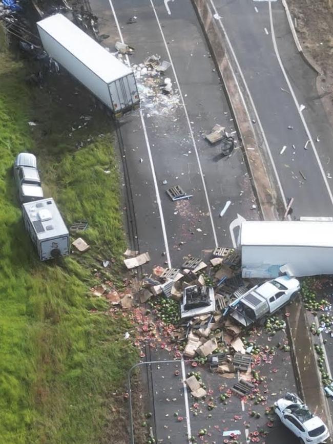 The devastating scene of a triple fatal crash near Maryborough in March. Picture: Michael O'connor