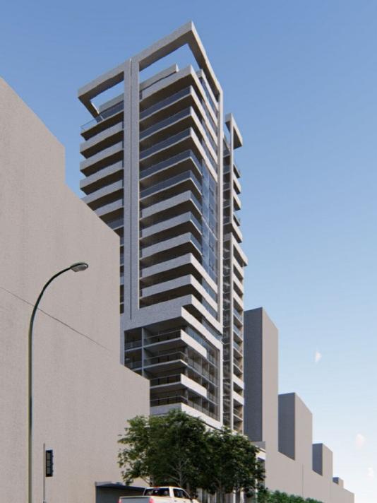 A $31 million project features a 21-storey tower with retail. Picture: Planning documents