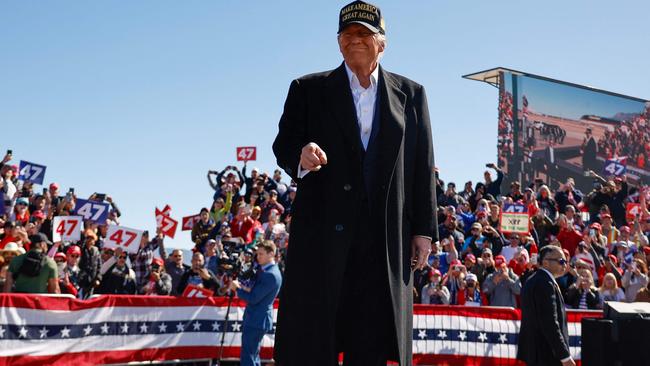 Donald Trump at this rally in New Mexico today. Picture: Chip Somodevilla/Getty Images