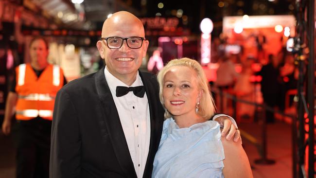 Tim Baker and Elizabeth Lovett at the Supercars GC500 Party Under Palms on Pit Lane for Gold Coast at Large. Picture, Portia Large.