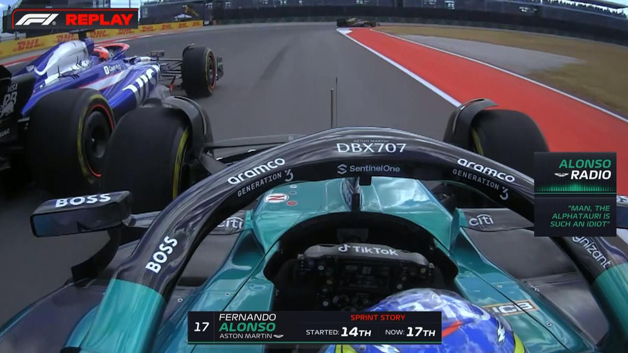 Fernando Alonso wasn’t impressed with Liam Lawson’s driving during the Austin Grand Prix sprint race.