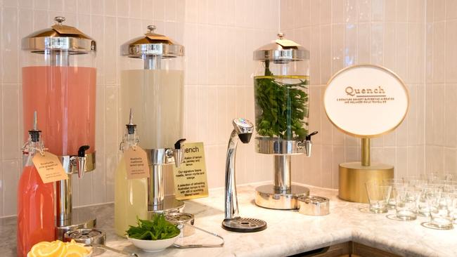 The hydration station. Picture: Qantas