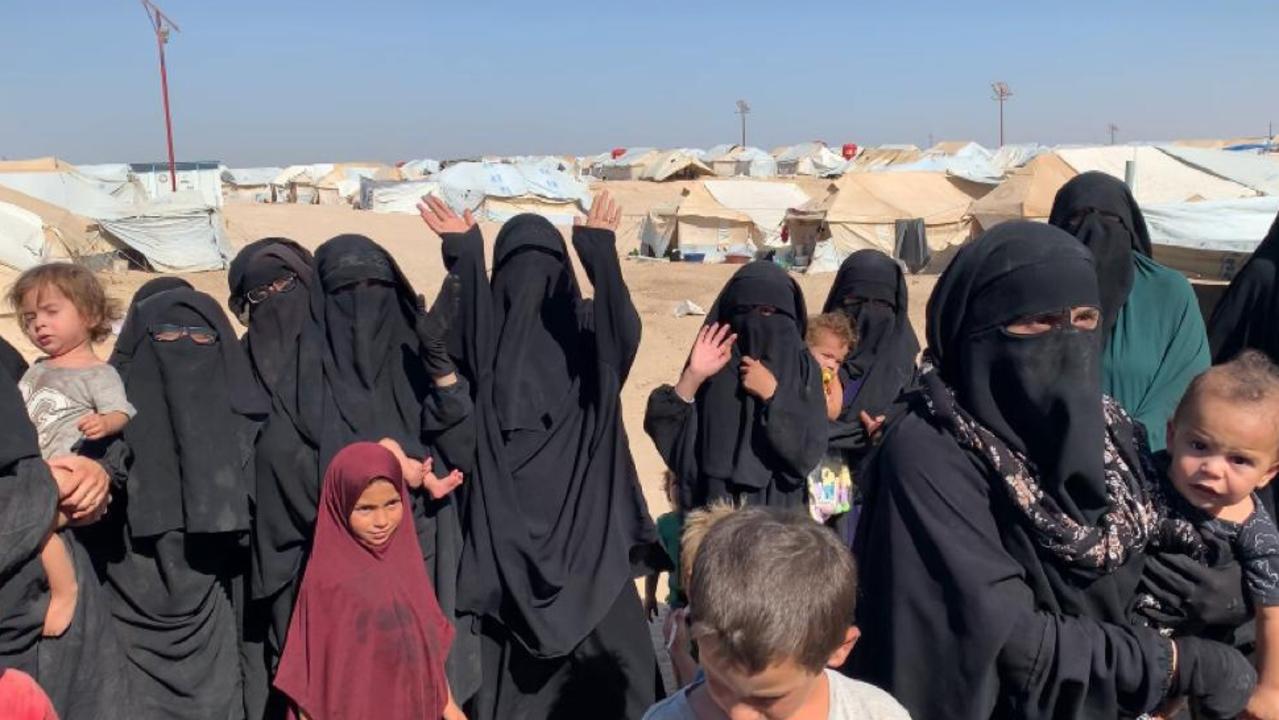 Australian women and children at the Al-Hawl camp in northeast Syria. Picture: Supplied