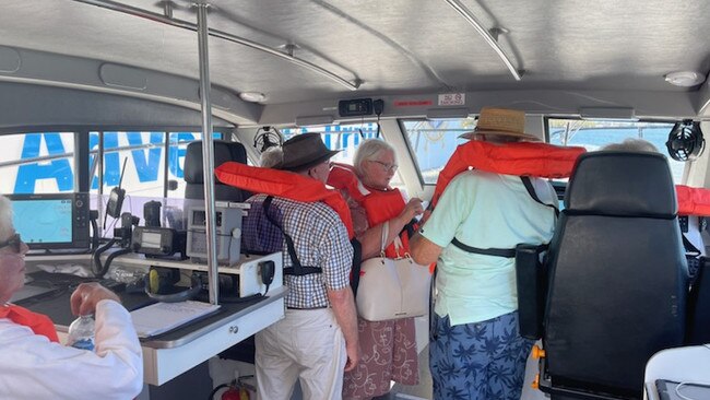 Sixty passengers had to be rescued from a cruise boat at Port Macquarie as it started taking on water on December 5.