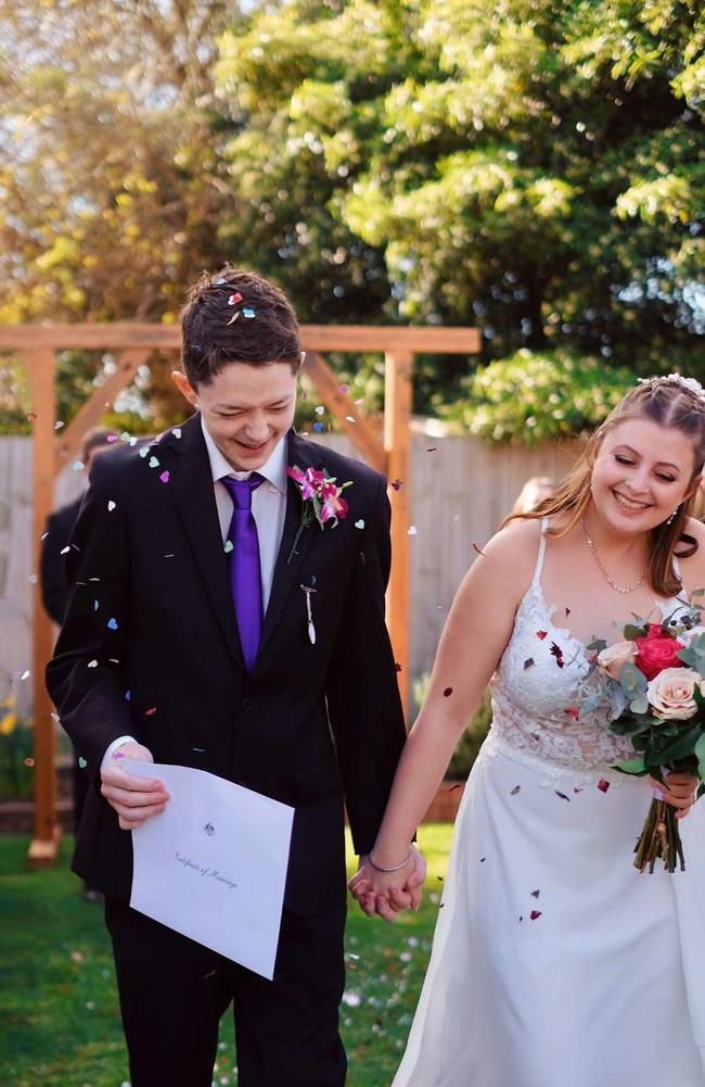 Lachlan and Mia Jones got married in August. Picture: Adam Hall