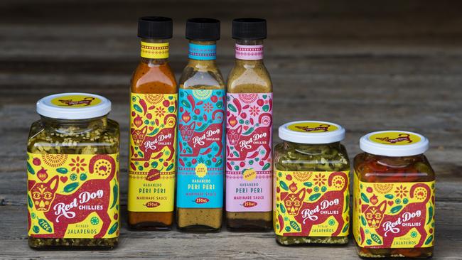 Range of spice: Red Dog Chillies products. Picture: Zoe Phillips