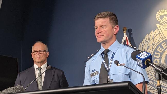 ATO Assistant Commissioner Criminal Law Program Ian Read with A/ Assistant District Officer Todd Reid. Picture: Alex Treacy