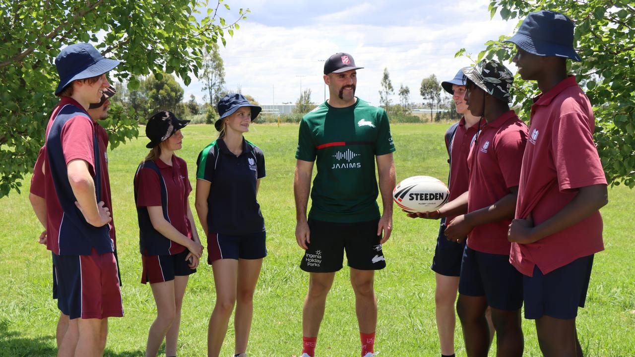 Mark Nicholls visited two schools and a local youth group while volunteering for the Salvation Army in Wagga Wagga. Picture: Salvation Army Australia