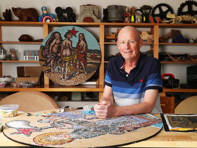 Artist Tony Woodward is holding an exhibition at the Moonah Arts Centre. Picture: Nikki Davis-Jones