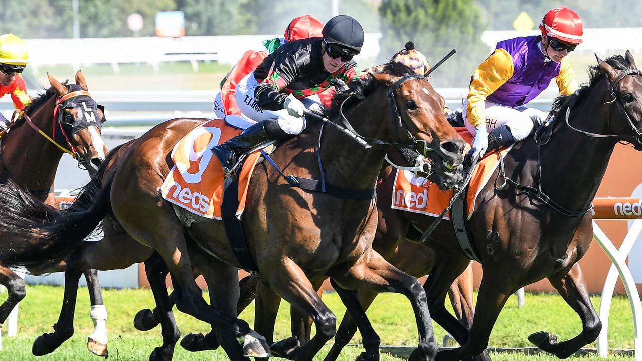 Tahlia Hope rode the Patrick Payne-trained Defibrillate to a surprise win at big odds in last year's Listed Lord Stakes on Boxing Day at Caulfield. Picture : Racing Photos via Getty Images.