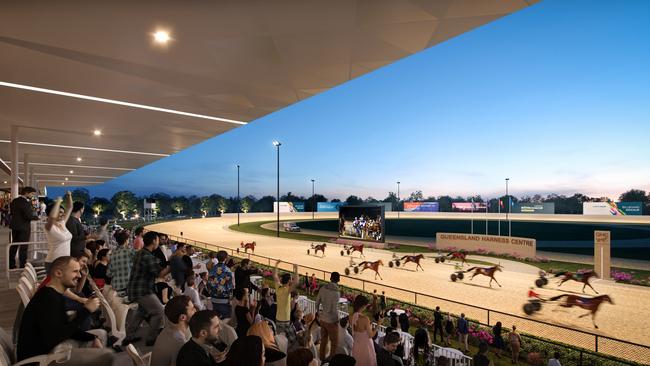 Artist impression of a new Queensland Harness Racing complex at Norwell on the Gold Coast. Picture: State Government.