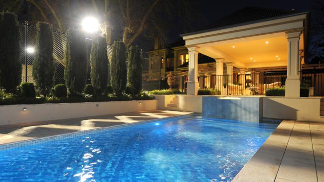 The pool at 9 Edwin Terrace, Gilberton.