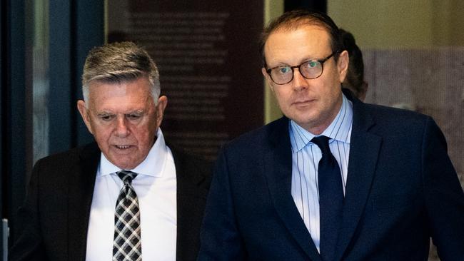 High profile lawyer Charles Bannister (right) with solicitor Greg Goold. Picture: NewsWire / BEN SYMONS