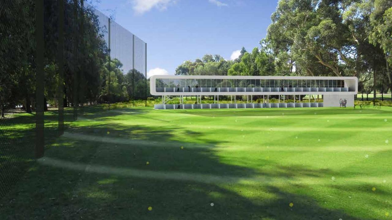 An artist impression of the two-storey driving range. Picture: Adelaide City Council documents