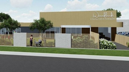 A render of the proposed Woodlands childcare centre at 37-39 Pioneer Rd and 2 Westminster St, Grovedale.