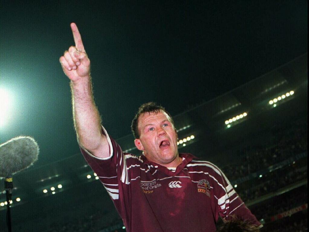 Gillmeister chaired off the field after the Queensland victory. Picture: Supplied.