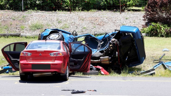 The crash scene. Picture: Steve Pohlner