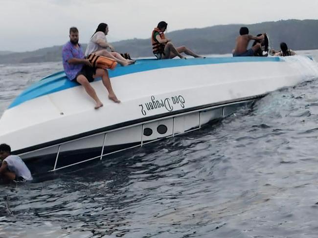 Klungkung District Police have released a photo of a boat which capsized in Bali claiming the life of Ms Blight.