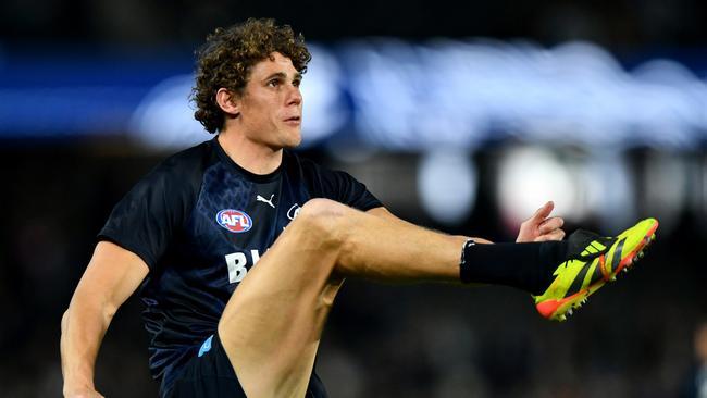 Charlie Curnow should take advantage of Carlton’s friendly fixture. Picture: Josh Chadwick/AFL Photos/via Getty Images