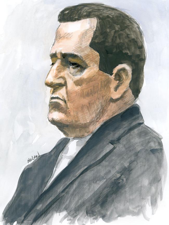 Geoffrey “Nuts” Amour in a court sketch. Picture: Nolan Lisa