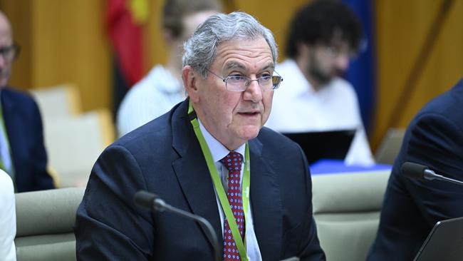 ASIC chair Joe Longo appears at the additional Budget Estimates 2024-25 Economics Legislation Committee at Parliament House in Canberra. Picture: Martin Ollman/NewsWire