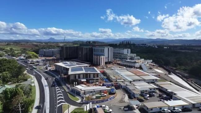 Drone footage of Tweed Valley Hospital construction – July 2023