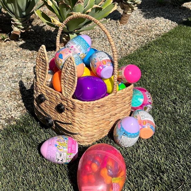 The Easter egg shells had sweet treats inside for the children. Picture: Instagram/Kylie Jenner