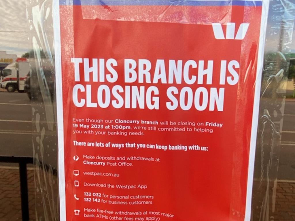 The Westpac branch in Cloncurry, Queensland. Picture: Supplied