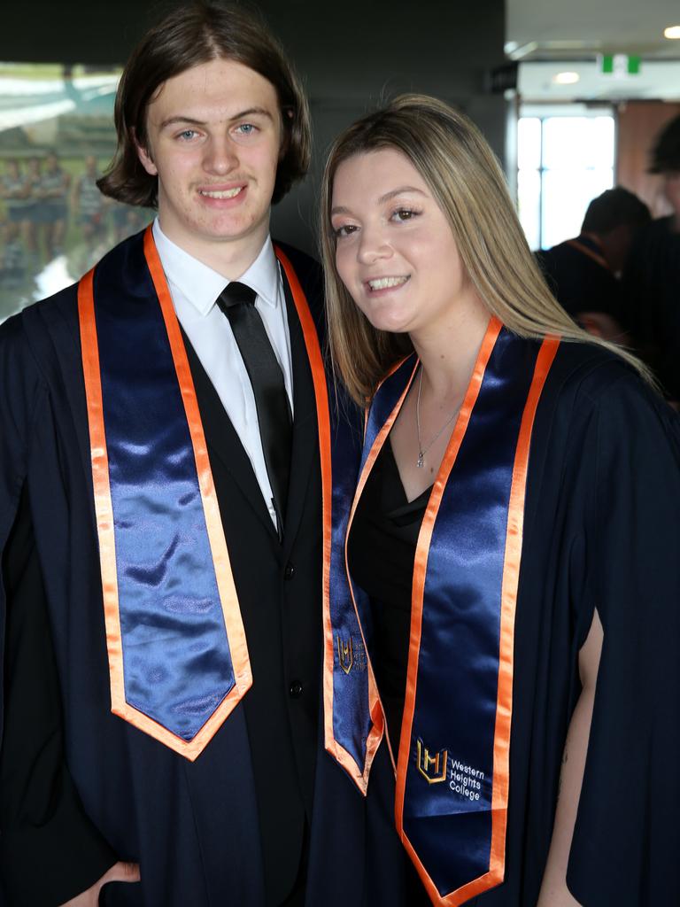 Western Heights College graduation at GMHBA stadium. Picture: Mike Dugdale