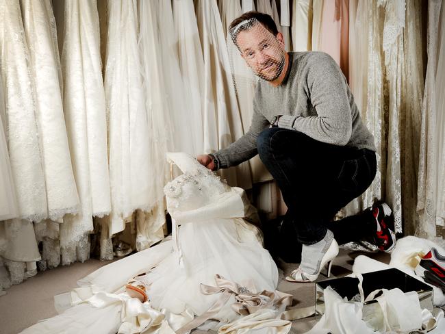 Celebrities including Footy Show host Anthony ‘Lehmo’ Lehmann have shopped for wedding finery on Sydney Rd.