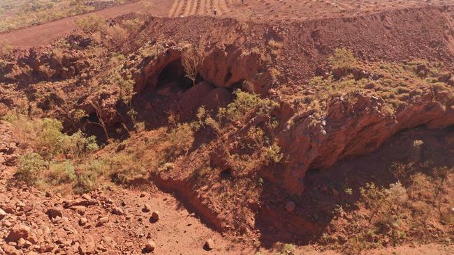 The committee’s final report put the blame for the decision to destroy the 46,000 heritage sites firmly on Rio’s quest to make quick bucks. Picture: AFP/PKKP Aboriginal Corporation