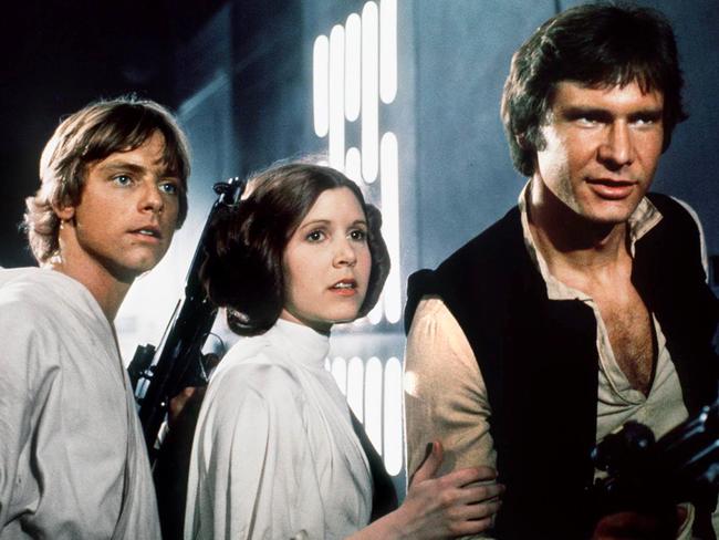 The Star Wars Trilogy. Special Edition. 1997 Lucasfilm/Ltd. Credit/Industrial Light/and/Magic.   /filmstills  film scene movies actor mark hamill (Luke Skywalker) actress  Carrie Fisher (Princess Leia)  Harrison Ford as (Han Solo)