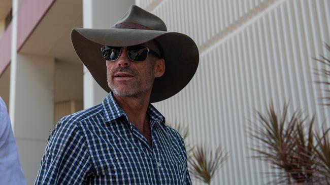 Former City of Darwin Lyons ward councillor Paul Arnold outside the Darwin Local Court after pleading not guilty to assault, deprivation of liberty and stalking. Picture: Pema Tamang Pakhrin