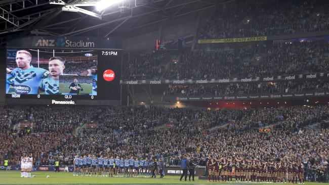 Full house: A packed ANZ Stadium ahead of the Sunday night’s kick-off. Picture: AAP/Craig Golding