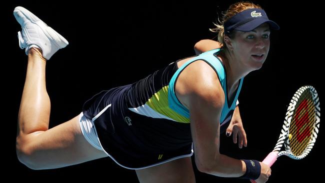 Anastasia Pavlyuchenkova strong formline could not hold up to Muguruza. Picture: Michael Klein