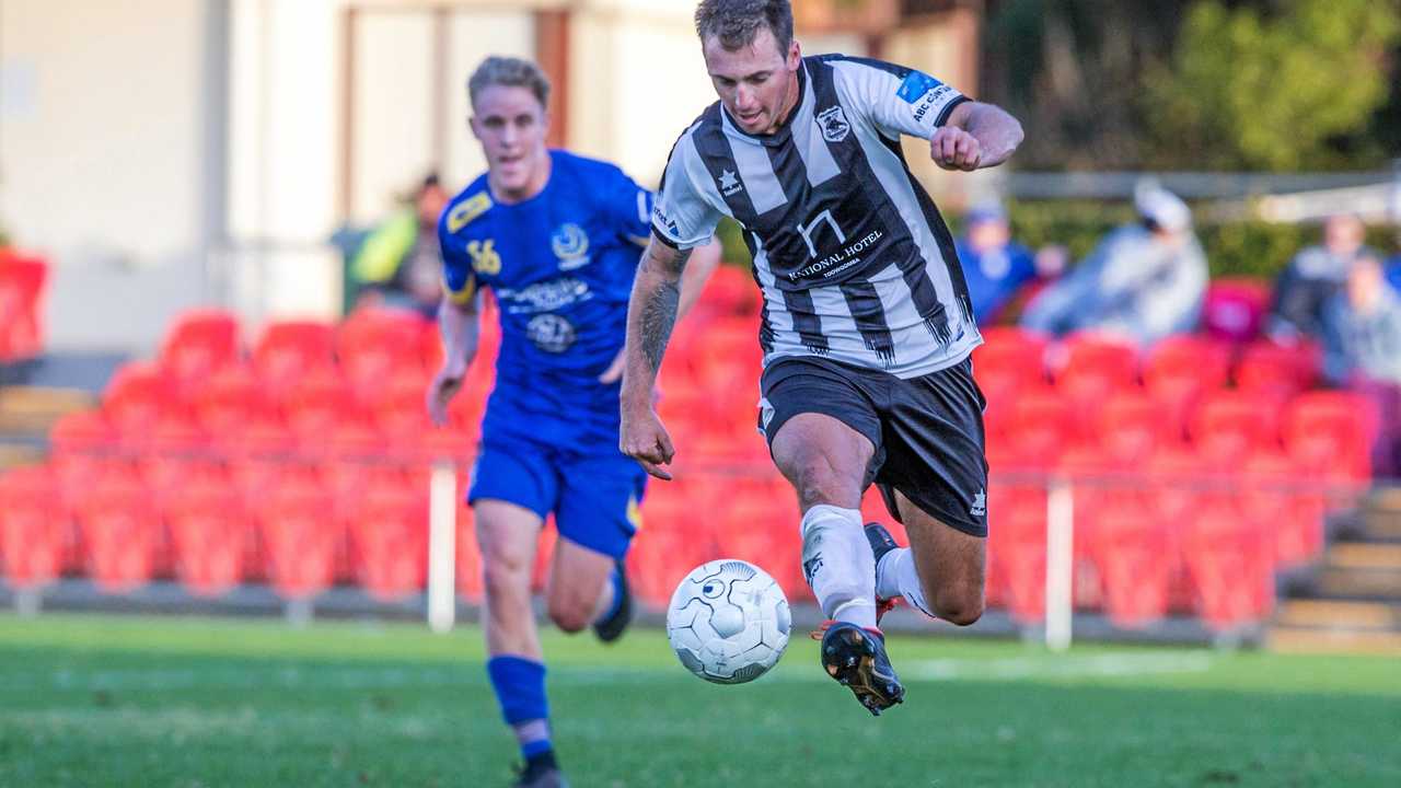 IN CONTROL: Willowburn's Brodie Welch (right) finds space in his side's match against USQ. Picture: Paul Smith