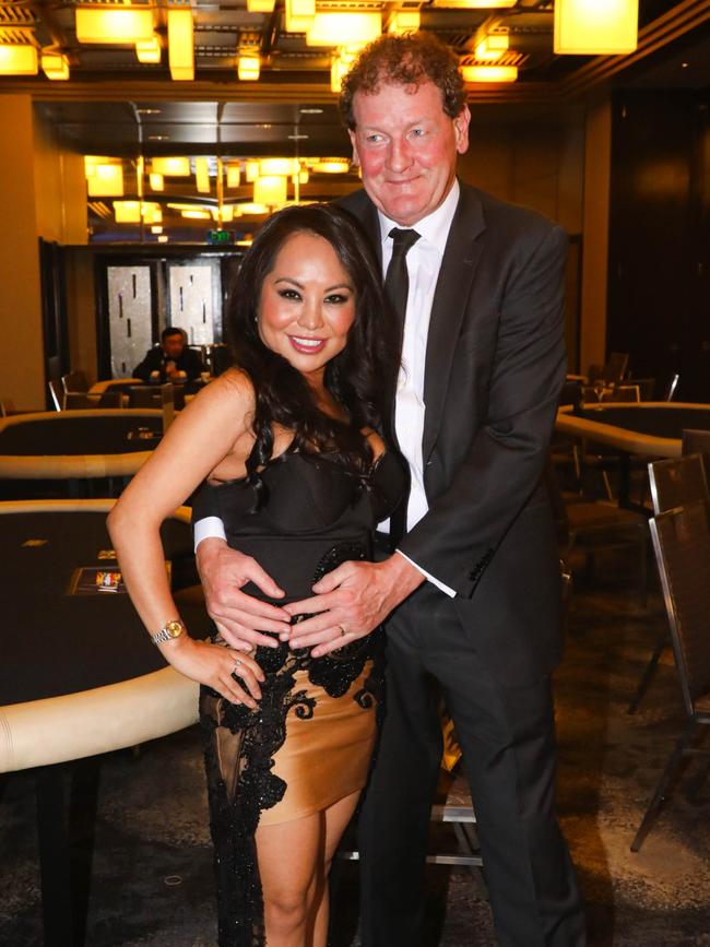 Melissa Huynh and Ricky Nixon at Poker With The Stars at the Grand Hyatt. Picture: Rosanna Faraci