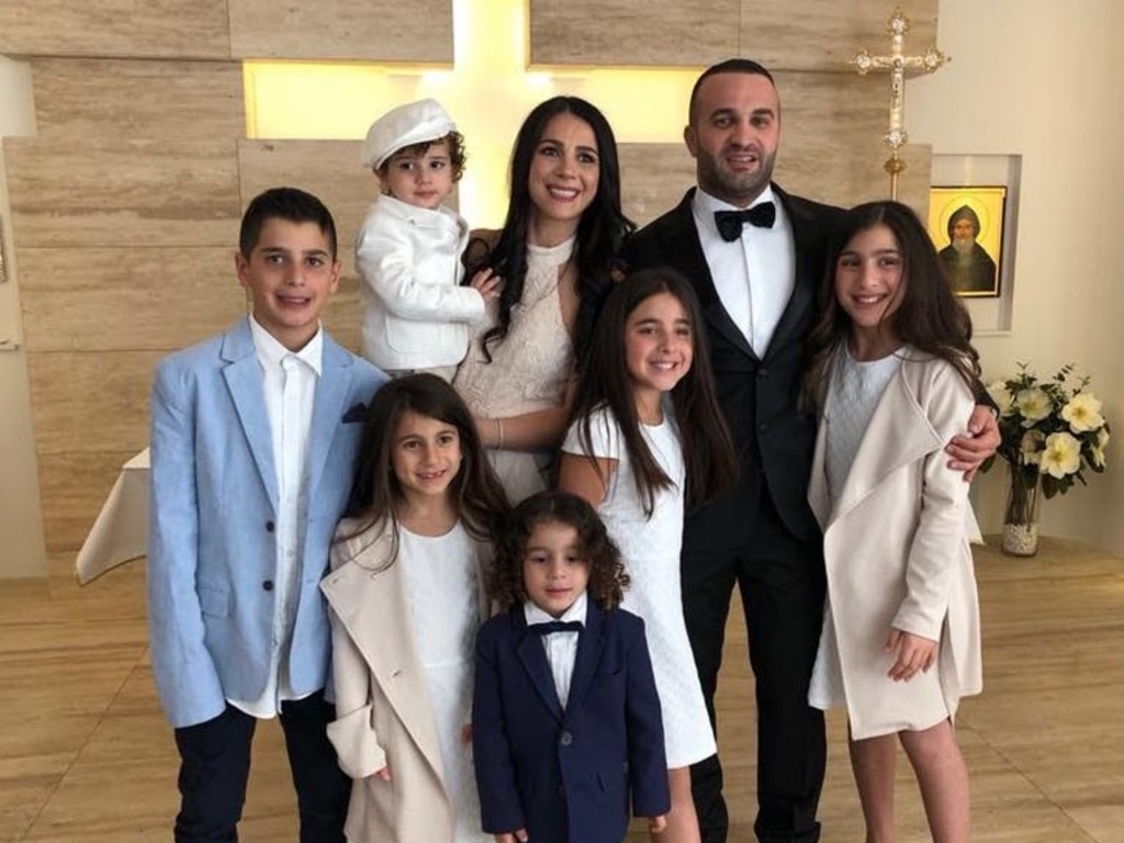 The Abdallah family (from left to right) Antony, Sienna, Michael and Alex, Leila, Liana, Danny and Angelina.