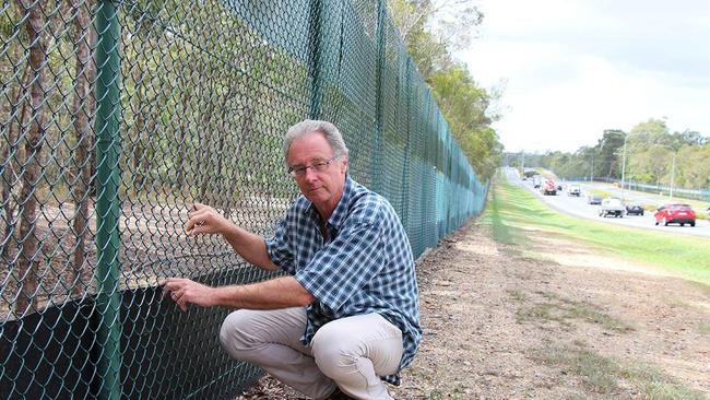 Professor Darryl Jones at the Compton Road fauna overpass.